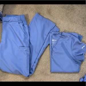 Greys Anatomy Scrub Set - Small Top and Bottom Worn Twice